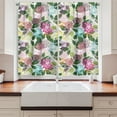 thumbnail image 2 of Ambesonne Floral Kitchen Curtains, Blooms Beauty, 55"x39", Multicolor, 2 of 3