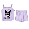 thumbnail image 1 of Pijama Kawaii Sanrio Kuromi de Anime Cinnamoroll con correa de oso de fresa, traje para casa informal a la moda para niños, prendas de vestir exteriores Y2K para niñas, 1 of 4