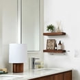thumbnail image 3 of Mifurn 11.8'' Small Floating Shelves for Wall, Set of 2, Walnut, 3 of 7