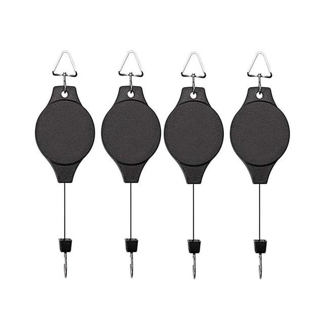 Gancho Retráctil Para Plantas, 4 Uds., Colgador De Maceta Colgante, Poleas Colgantes Para Plantas, Para Colgar Macetas, Comedero Para Pájaros Methold TO002876-00