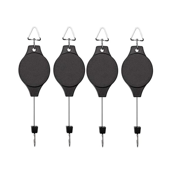 Gancho Retráctil Para Plantas, 4 Uds., Colgador De Maceta Colgante, Poleas Colgantes Para Plantas, Para Colgar Macetas, Comedero Para Pájaros Scienceny TO002876-00