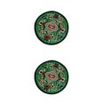 thumbnail image 4 of Moyic Posavasos para bebidas, tapete para taza de té, almohadilla bordada portátil, almohadillas aislantes, decoración de , inauguración Verde 2Conjunto, 4 of 6