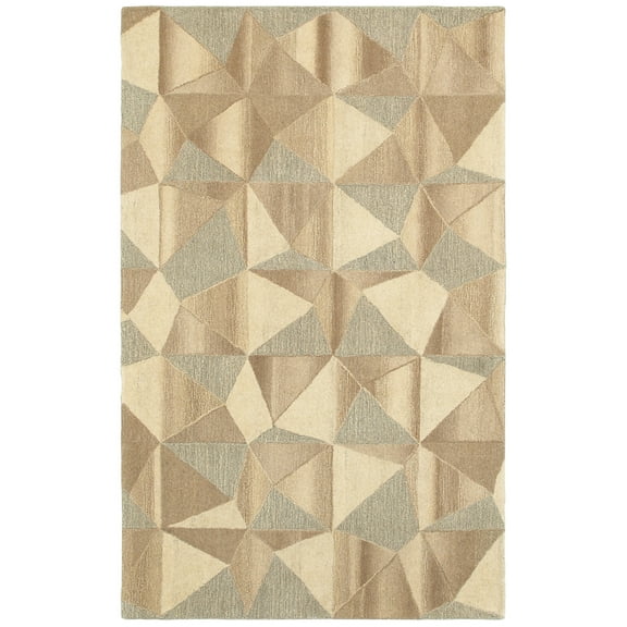 Moretti Mjolinir Area Rug 67004 Beige Mosaic Shaded 10' x 13' Rectangle