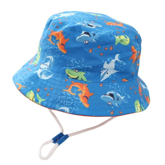 WOYY Boys UPF 50 Bucket Hat Cartoon Print Lightweight Sun Hat Summer Uv Protection Sunhat