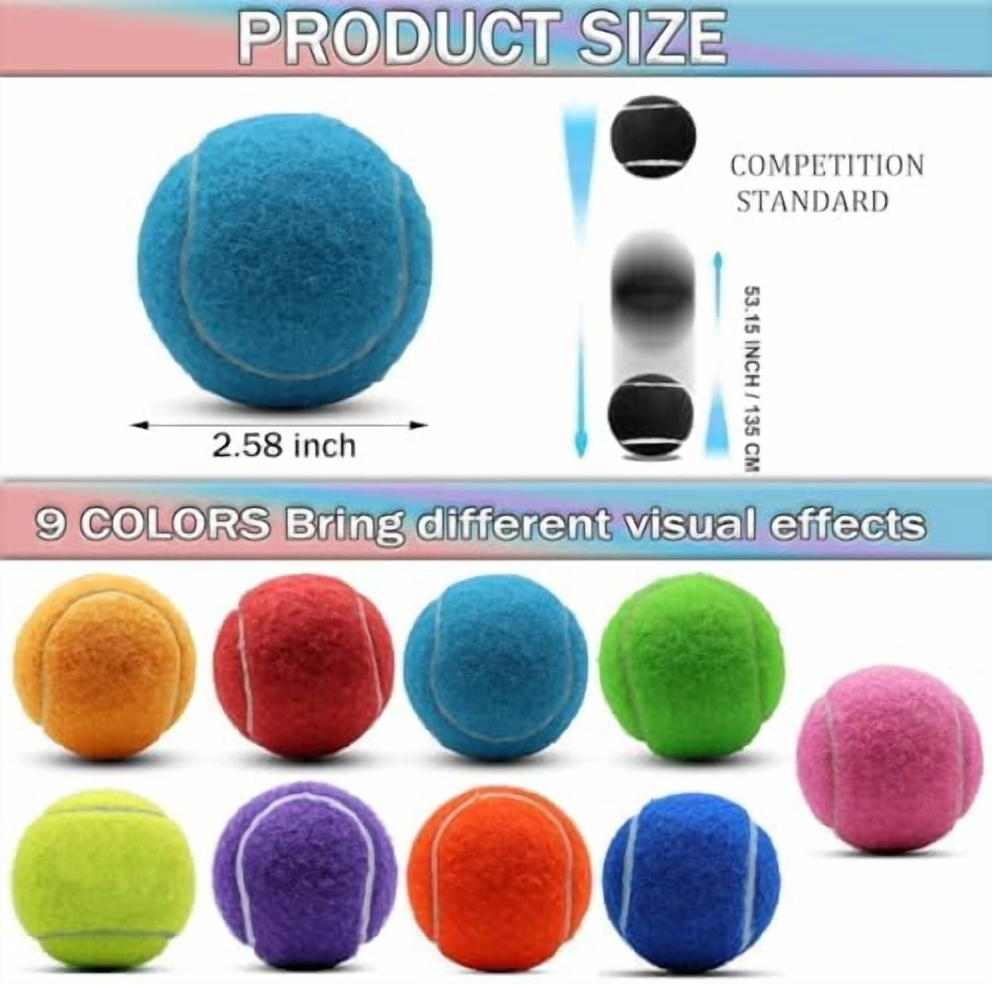 Tennis Balls, 20 Pack Training Tennis Balls,High Elasticity Practice Tennis for Beginner, Exercise Playing Balls for Pet Dog Light Blue