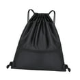 thumbnail image 4 of Mochila con cordón Mochila práctica Mujeres Hombres Mochilas portátiles Mochila para Negro, 4 of 8