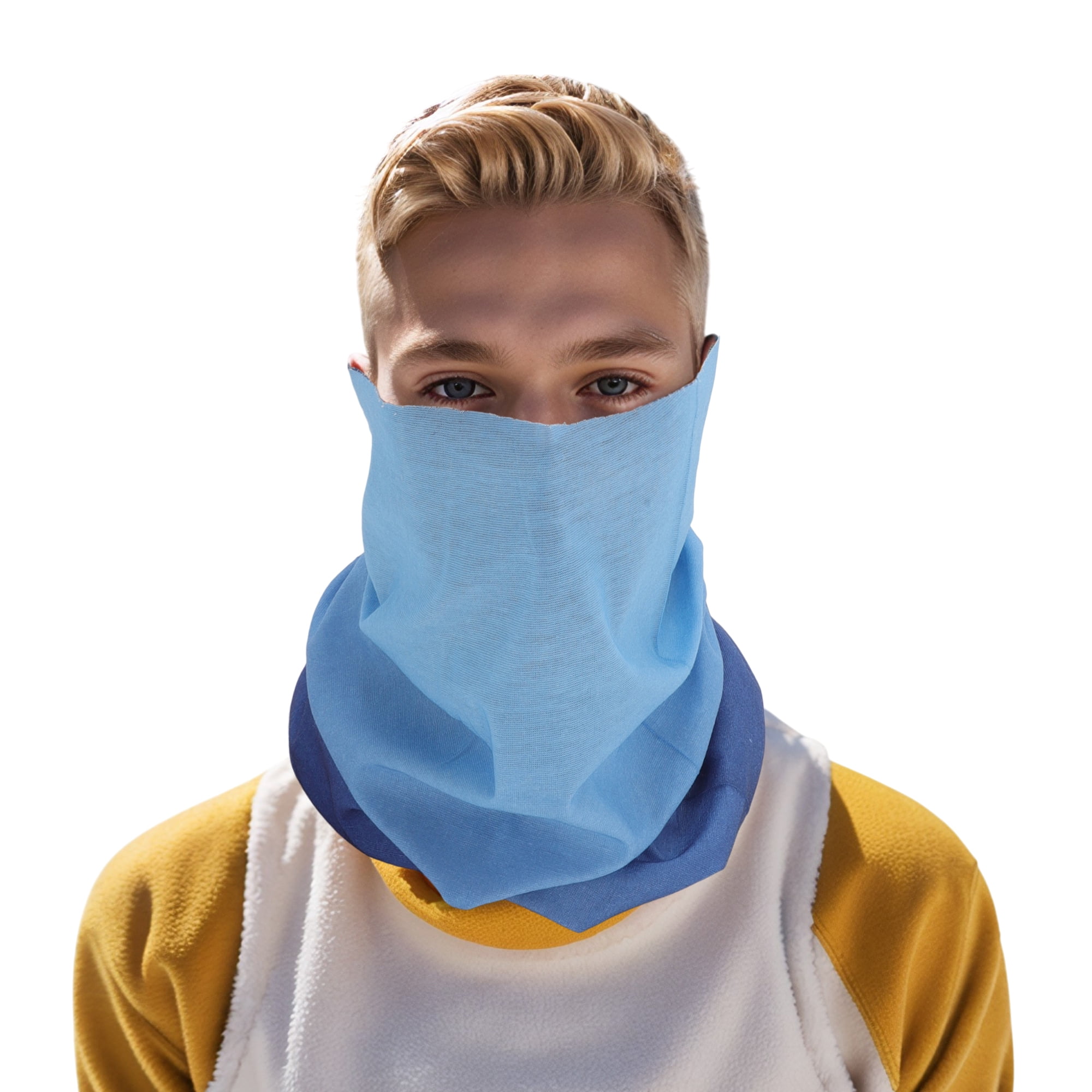 Unique Bargains Cooling Face Scarf Mask 1 Pc Gradient Blue
