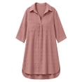 thumbnail image 5 of Womens Swimsuit Cover Up Turn Down Collared Short Sleeve Bathing Suit Coverup Summer Loose Fit Beach Cover Ups, 5 of 5