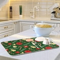 thumbnail image 4 of Merry Christmas Gingerbread Man Dish Drying Mat for Kitchen Xmas Bells Candy Cane Poinsettia Winter Microfiber Drying Mats Absorbent Reversible Dish Pad Medium Dish Draining Mat 16x18 inch, 4 of 6