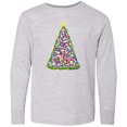 thumbnail image 3 of Inktastic Christmas Tree of Lights Long Sleeve Youth T-Shirt, 3 of 5