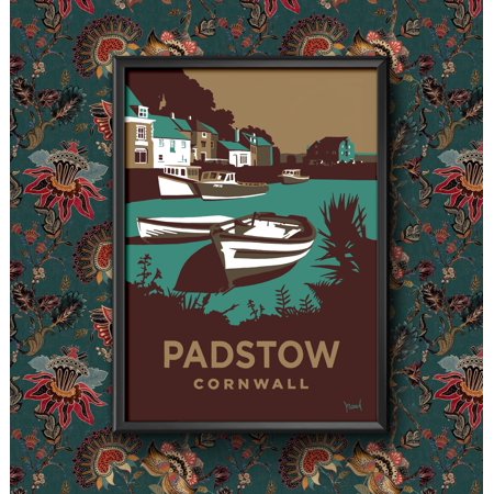 POSTER Vintage Cornwall Padstow Harbour Wall Art Travel Railway Poster GWR -UNFRAMED