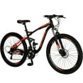 thumbnail image 4 of Eurobike E7 27.5 Inch Adult Mountain Bike Bicycle 21 Speed Gears Full Suspension MTB Bikes Men Woman Orange, 4 of 6