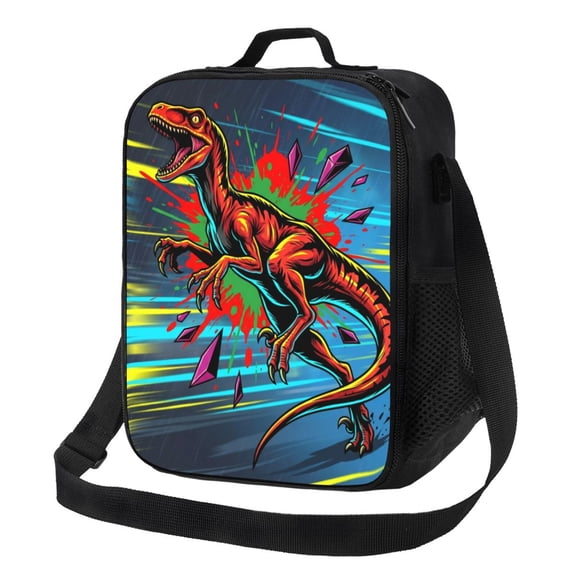 Dinosaur Lunch Bag Insulated Reusable Leakproof Thermal Bag With Adjustable Shoulder Strap Lunch Box For Work Office Men Women Daily Commuting