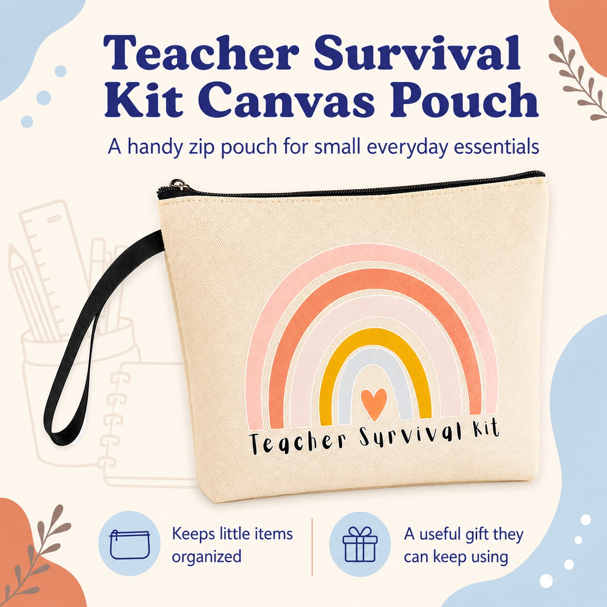 Teacher Appreciation Gift Basket Set, 6-Piece Thank You Gift Box with Travel Mug, Cozy Socks, Bath Bombs, Card & Gift Bag