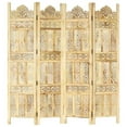 thumbnail image 5 of vidaXL Solid Mango Wood Hand Carved Room Divider Screen Multi Sizes/Colors, 5 of 10