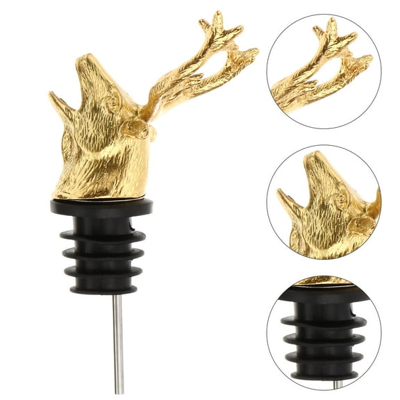 Phenofice 1Pack Wine Aerator Deer Head Shaped Zinc Alloy For Bar And Party Use