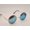 Blue, variant on Vintage Big Round Spectacle Sunglasses Frame Fashion Hippie Lens