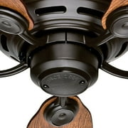 Hunter - Low Profile Indoor Low Profile Ceiling Fan, 42-inch, New Bronze, Traditional-style, 3-speed WhisperWind Motor, 51061, for living rooms, bedrooms, home offices, kitchens