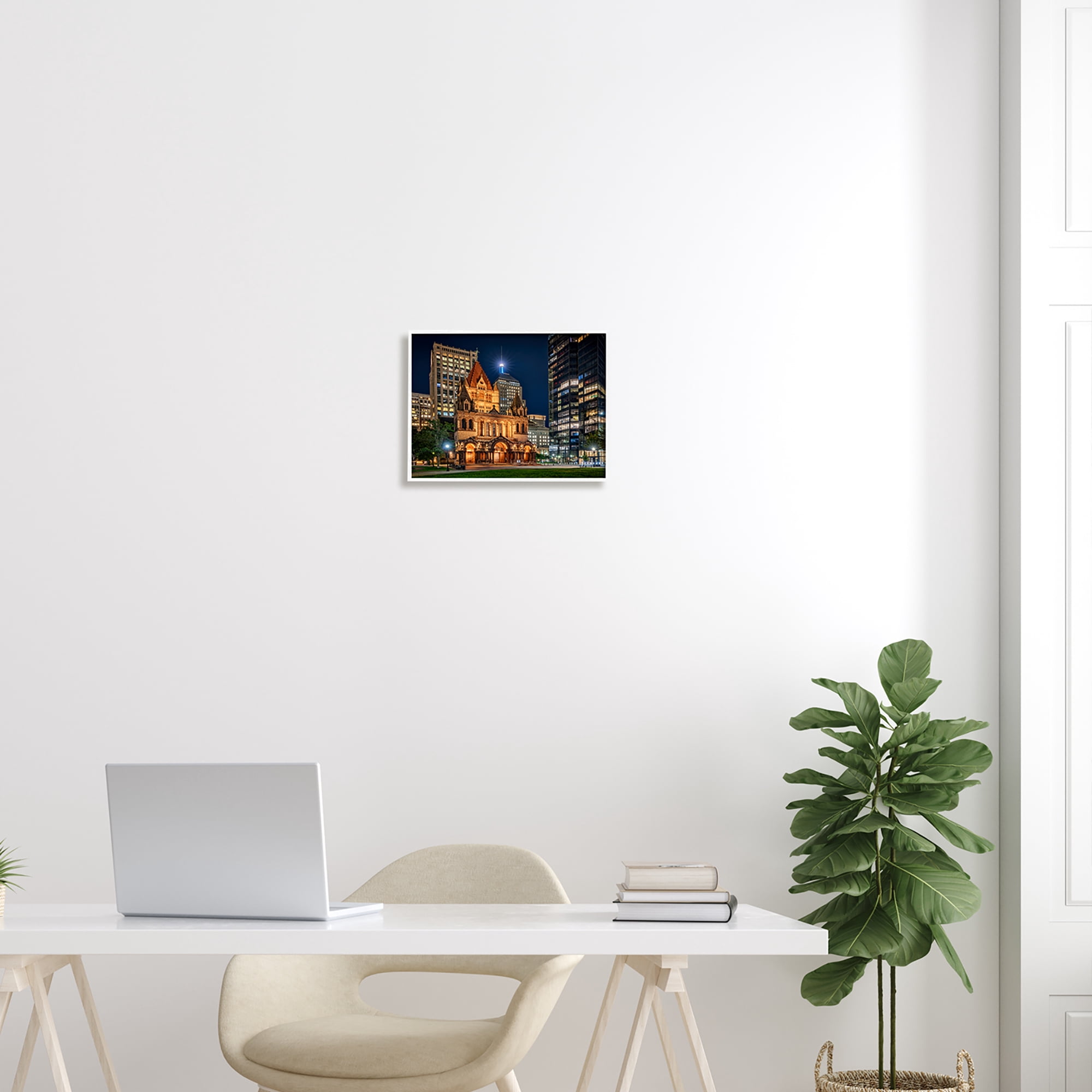 Stupell Urban Cityscape Architecture Buildings Landscape Photography White Framed Art Print Wall Art