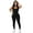 Black, variant on Aayomet Women'S Jumpsuits Women's Sleeveless Backless Bandage O Neck Long Sleeve Jumpsuit Rompers Bodysuit Catsuit Sport,Black M