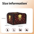thumbnail image 4 of KLL Red Skull Spider Print 4 Slice Toaster Dust Covers Kitchen Small Appliance Cover with 2 Pockets,Can hold Jam Spreader Knife & Toaster Tongs (12.4 x 10.6 x 8.2), 4 of 6
