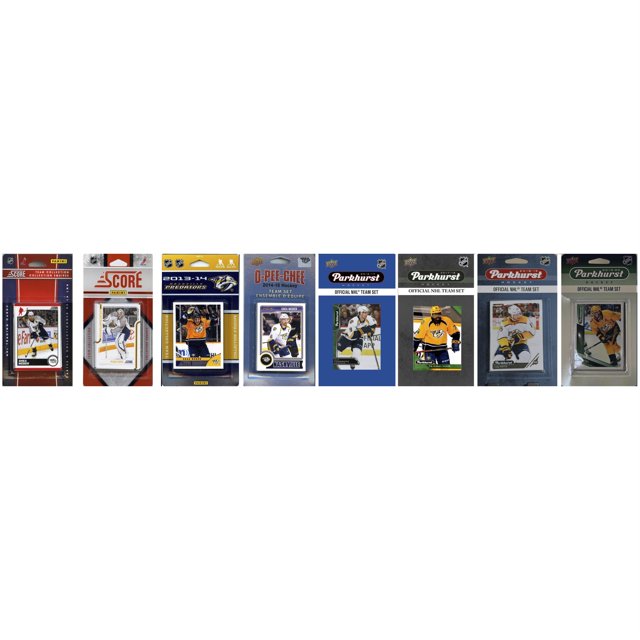 NHL Nashville Predators 8 Different Licensed Trading Card Team Sets
