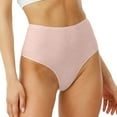 thumbnail image 1 of Gibobby Pantaletas Invisibles para mujer Ropa interior de algodón para mujer, Tanga de cintura alta de talla grande, calzoncillos con abertura en la(Rosa,G), 1 of 5