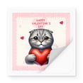 thumbnail image 2 of Happy Valentine's Day Scottish Fold Brings Love Heart Vinyl Sticker Cat Lover Kitten Owner Gifts Waterproof Decal Art Decor - 02028, 2 of 5