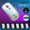 thumbnail image 4 of HP Wired Optical Gaming, PC Gaming Mice High Performance Mouse Gamer with Optical Sensor, 3 Buttons, 7 Color LED for Computer Notebook Laptop Office Home - White, 4 of 7