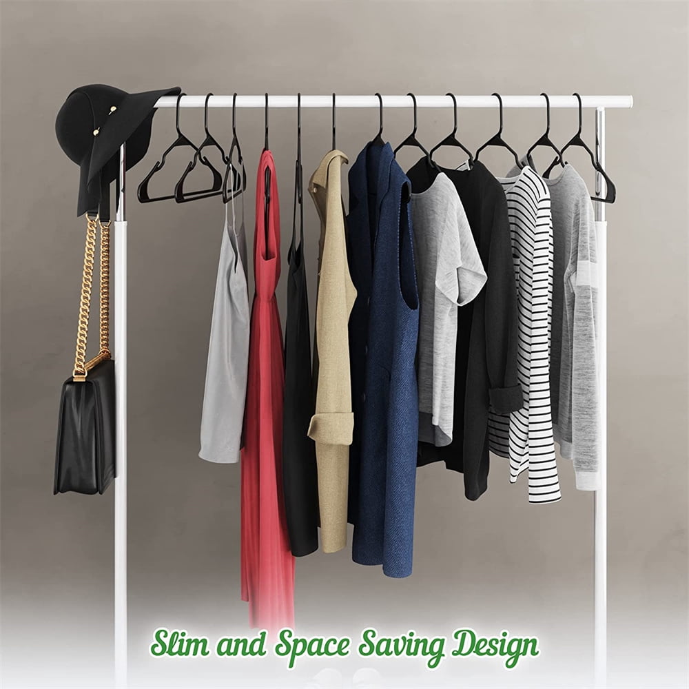 Plastic Hangers 40 Pack Durable Clothes Hanger with Hooks Space Saving Hangers are Perfect for Use in Any Closet Light-Weight Clothes Hangers Plastic for Everyday Use Black