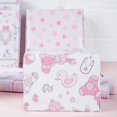 thumbnail image 6 of Baby Shower Wrapping Paper - Baby Girl Mini Roll - Bear Toy/ Balloon, Baby/ Star Print in Pink - 17 x 120 inches - 3 Rolls (42.5 sq.ft.ttl.), 6 of 7