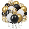 thumbnail image 3 of 20 Pcs 12 Inch Balloons Kit Gold Confetti Balloons with Ribbons for Birthday Wedding Baby Shower Graduation Party Decorations (Blue White,Other), 3 of 6