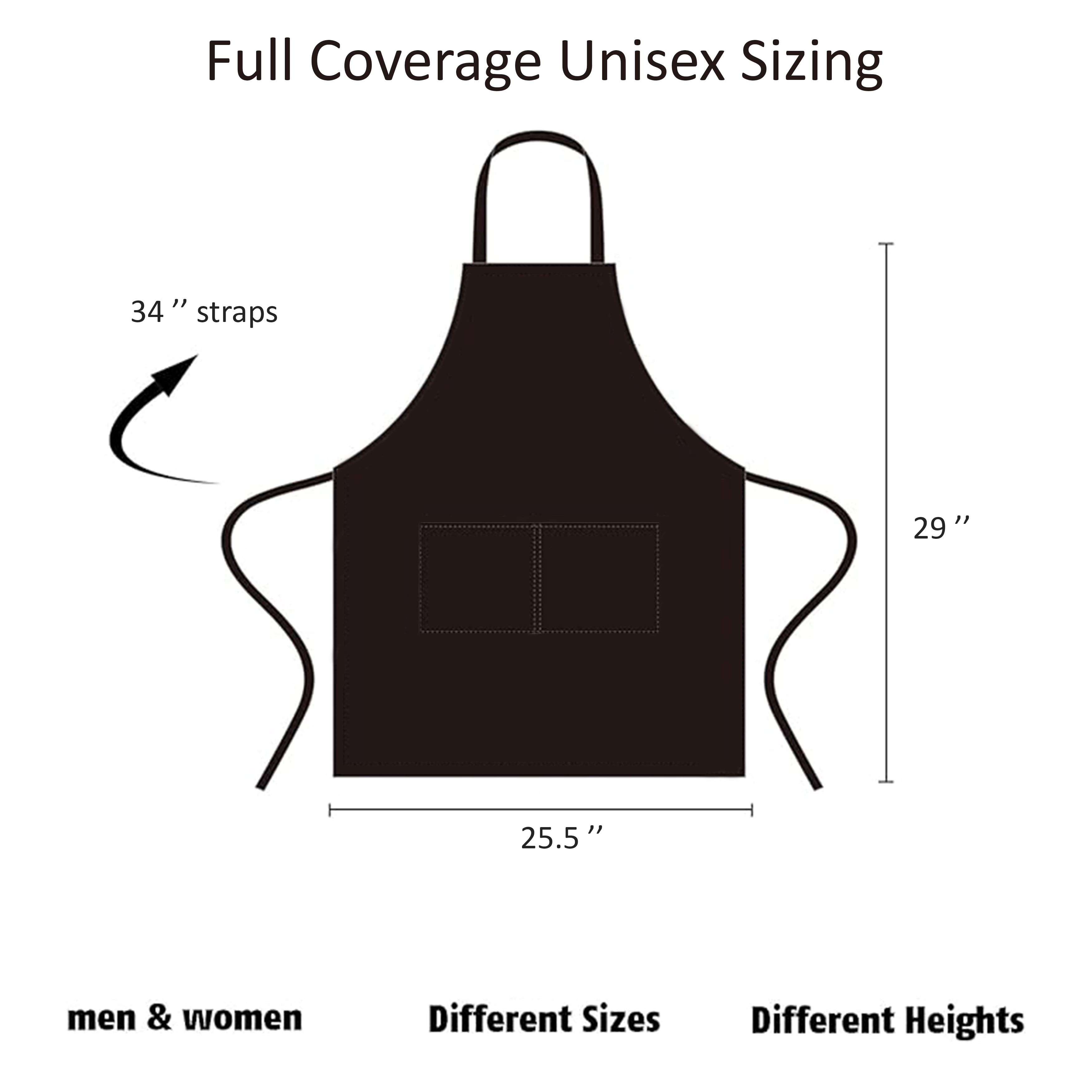 Bib Apron Unisex Black Apron Bulk with Roomy Pockets Machine Washable for Kitchen Crafting BBQ, (Limit 1pc Per Order)