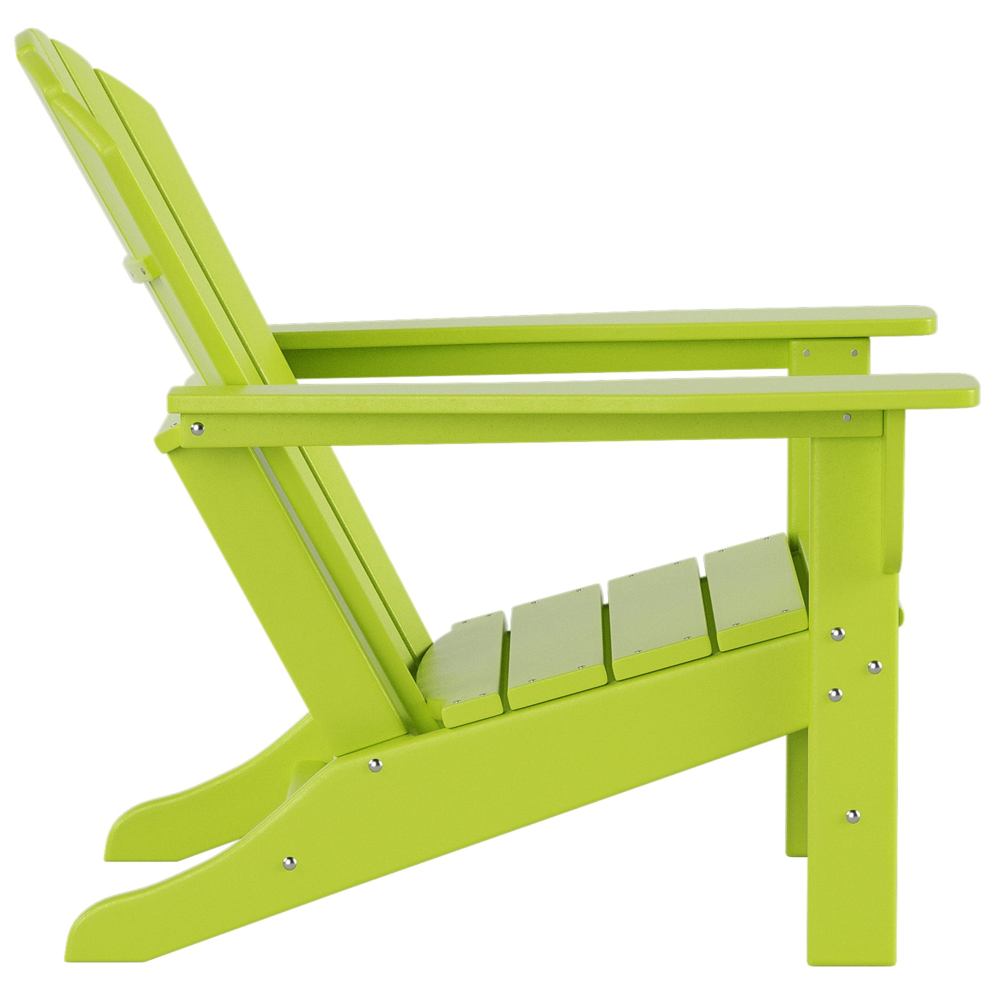 Polytrends  Altura Outdoor Eco-Friendly All Weather Poly Patio Adirondack Chair - Deep Seating Lime