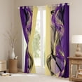 thumbnail image 3 of Feelyou Adult Abstract Ombre Black Out Curtains, Yellow Purple Gradient Stripes Curtains Pack of 2 (42x63 Each), Boho Modern Art Bedroom Curtains, Window Curtains Bedroom Decor, 3 of 6
