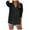 Black, variant on Towmus Women Lightweight Hoodies 2025 Fall Trendy V Neck Hooded Sweatshirt Pullover Tops Oversized Loose Shirts for Fall with Pockets