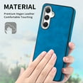 thumbnail image 3 of Nalacover for Samsung Galaxy A13 5G Case, Skin Friendly Slim PU Leather Soft Lining Cover, Lightweight TPU Shockproof Plating Buttons Camera Lens Protection Case for Samsung Galaxy A13 5G,Blue, 3 of 11