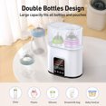 thumbnail image 4 of Baby Bottle Warmer - 8 in 1 Fast Bottle Warmer Accurate Temp Control with LCD Display/Timer/Defrost/Keep 24H, Double Bottle Warmer for Breastmilk & Formula, Heat Baby Food, 4 of 8