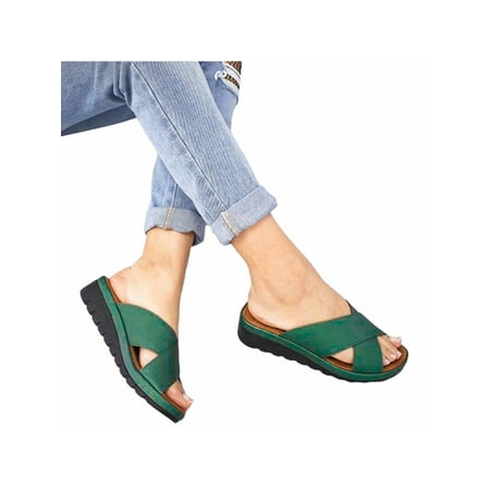 

Audeban Womens Slip On Sandals Wedge Heel Ladies Summer Platform Shoes Size 4.5-11.5