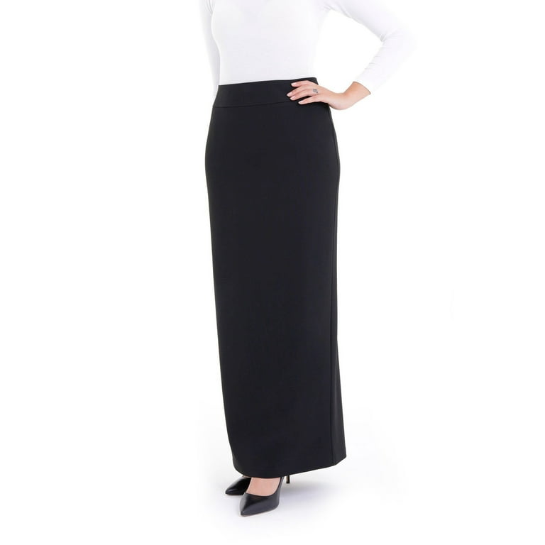 Black Maxi Back Slitted Pencil Skirt