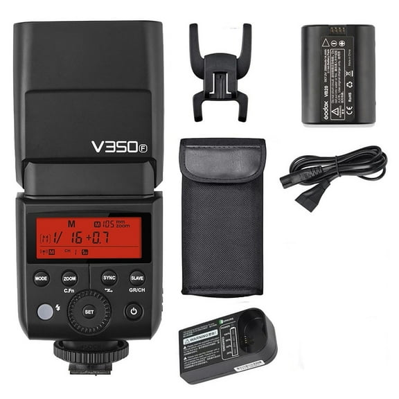 Godox V350F TTL Flash for Fuji FujiFilm 1/8000s GN36 HSS Camera Flash with 2000mAH Battery 500 Times Full Power Flash 0.1s-1.7s Recycle Time Flash for Fuji FujiFilm Camera Speedlight Speedlite
