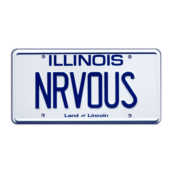 Ferris Bueller's Day Off | Ferrari 250GT Spyder | NRVOUS | Metal Stamped Replica Prop License Plate