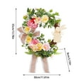 thumbnail image 3 of Couronnes de Pâques pour Porte d'Entrée Couronne Florale de Pâques Joyeuse Fête de Pâques Couronne de Porte de Pâques Couronne de Lapin Décorations Extérieur Maison Œuf Pâques, 3 of 6