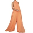 thumbnail image 2 of Seyurigaoka Women Summer Cool Sleeveless Halter Jumpsuit, Wide Leg Solid Color Backless Loose Dress, 2 of 7