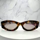 thumbnail image 3 of New MIU MIU Sunglasses Brown Tortoise Oval Acetate Gold Metal Authentic, 3 of 6