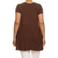 thumbnail image 4 of Women's Casual Plus Size Solid Color Blouse Tunic Top Shirt, 4 of 4