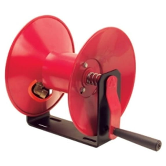 50 ft. of Air Hose Manual Air Hose Reel Only - Hand Crank & Will Accommodate Red Metal Open Construction