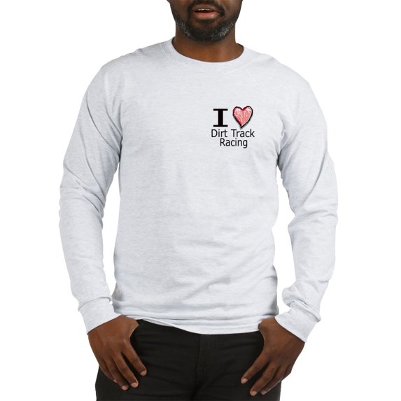 CafePress - I Heart Dirt Track Racing Long Sleeve T Shirt - Unisex Cotton Long Sleeve T-Shirt