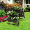 thumbnail image 2 of Costway 31”H Raised Garden Bed 3-Tier Vertical Planter w/5 Plant Boxes Indoor Outdoor, 2 of 10
