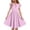 Pink, variant on Girls Chiffon A-line Dress,Polo Collar Ruffle Trim Lightweight Academic Style Dresses Red 5-6